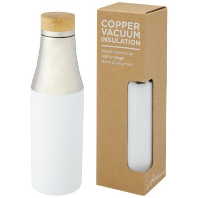 Bouteille Hulan de 540 ml en acier inoxydable avec cuivre et isolation par le vide avec couvercle en bambou