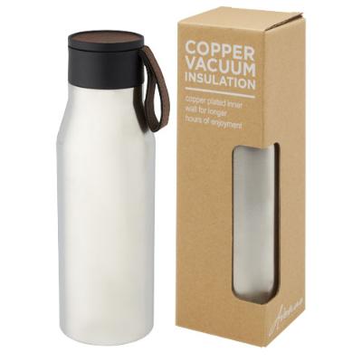 Bouteille Ljungan de 500 ml en acier inoxydable avec isolation par le vide et couche de cuivre, avec dragonne et couvercle en