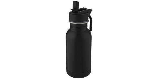Bouteille de sport Lina 400 ml en acier inoxydable avec paille et boucle