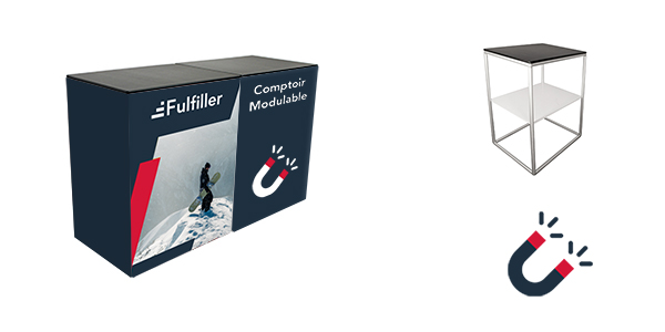 Comptoir modulable magnétique