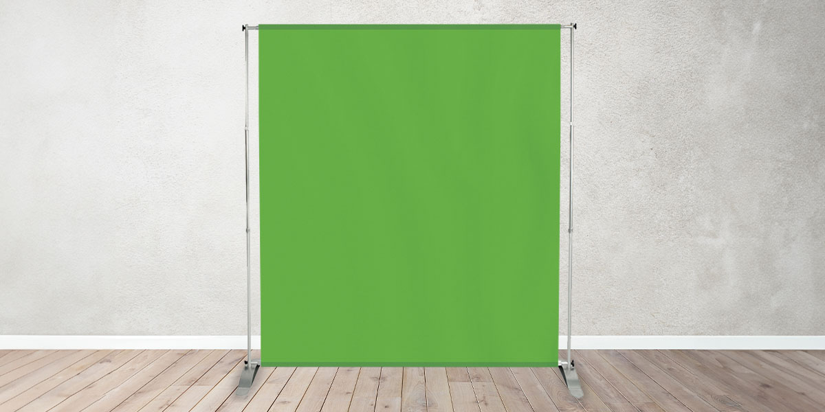 Fond vert autoportant téléscopique