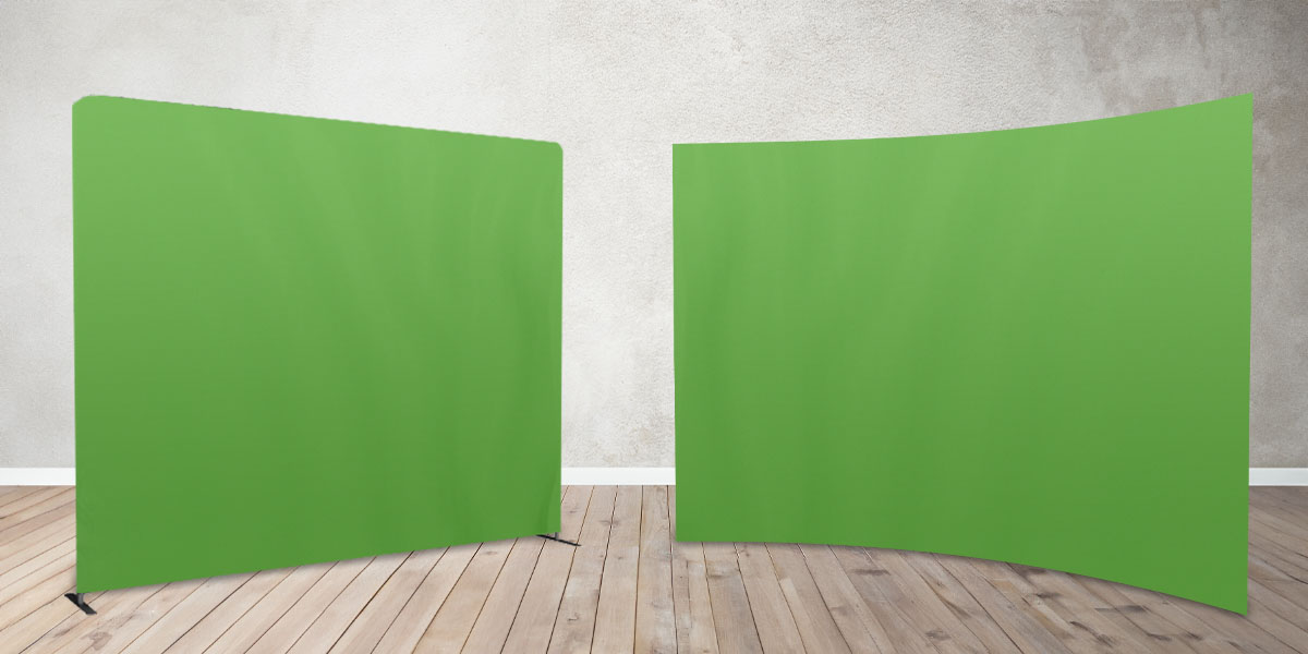 Fond Vert en textile tendu