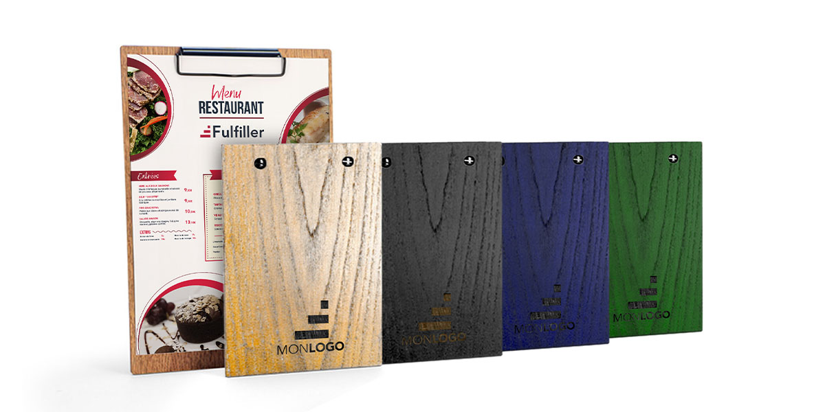 Porte menu en bois