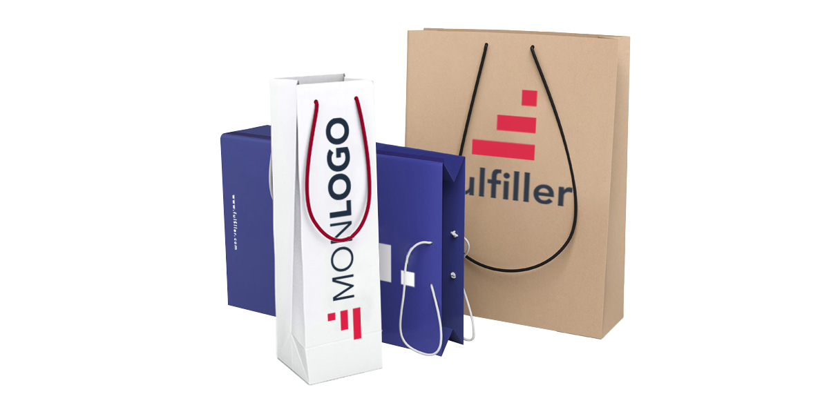 Sac en papier Kraft avec cordon