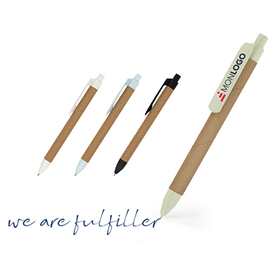 Stylos en liège et fibre de paille de blé