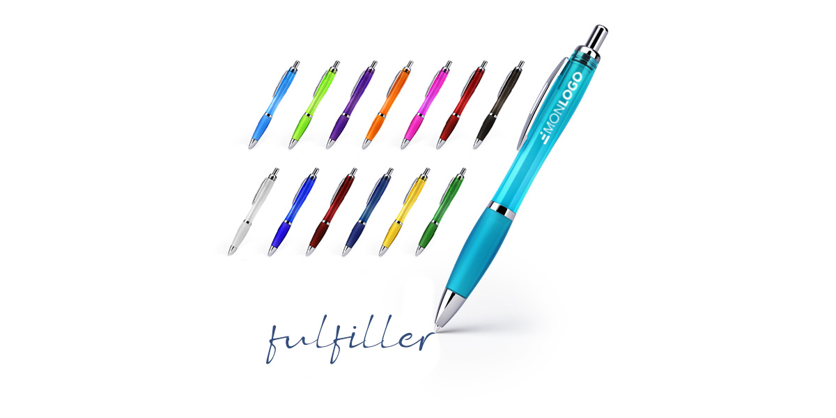 Stylo bille couleur translucide