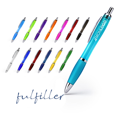 
Stylo bille couleur translucide