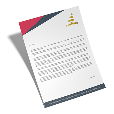 Tête de lettre haut de gamme