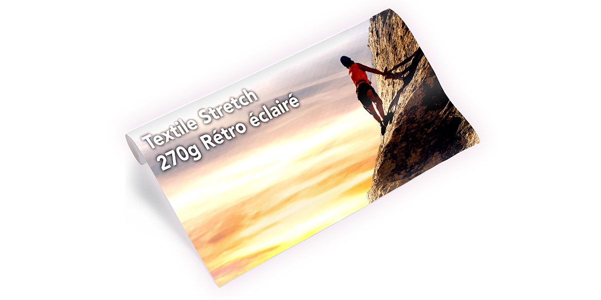 Textile Stretch 270g Rétro éclairé